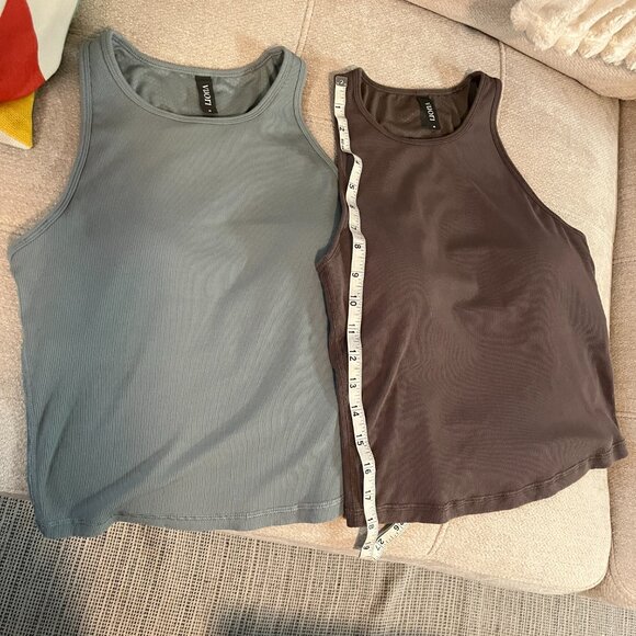 TWO Vuori Pose Plyo Tanks Green Brown Sz M - Picture 6 of 13